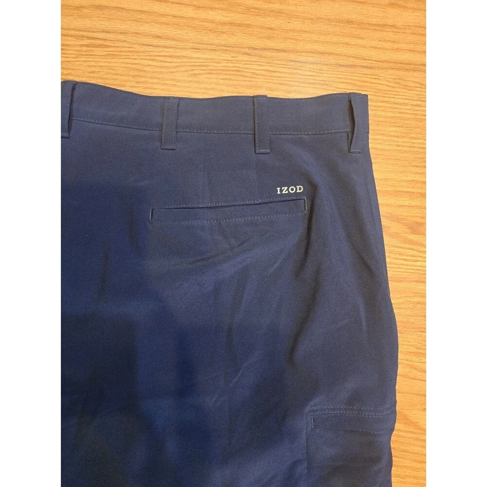 Izod Mens Navy Blue Golf Multi Pocket Cargo Shorts Big & Tall Size 44 (14065)